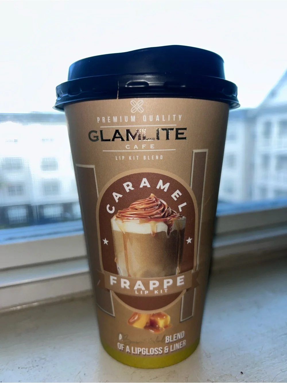 GlamLite Cafe Caramel Frappe Disposable Cup - Brown